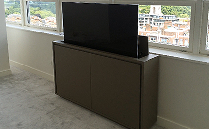 TV cabinet with lift for large flat screen TV