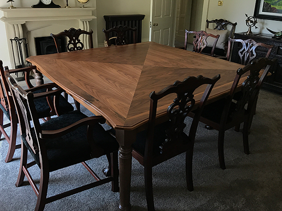 bespoke walnut dining table