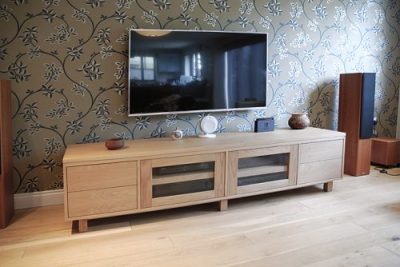 Bespoke oak tv cabinet