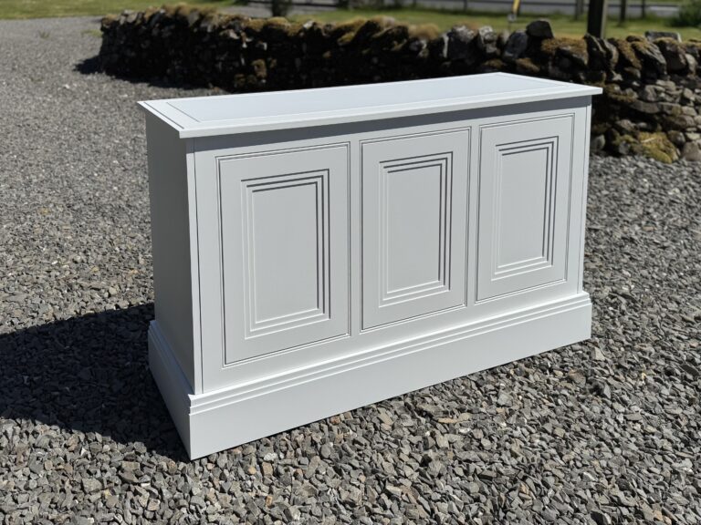Rising Tv lift cabinet with art deco styling